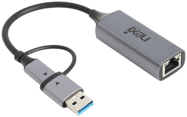 넥시 USB3.0 USB3.1 기가비트 유선랜카드, NX1273, 1개