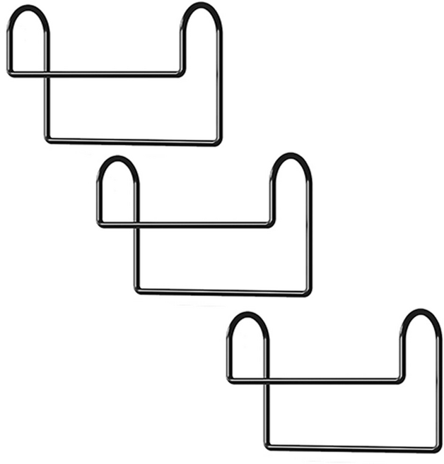에버하우스 공간활용 2단 옷장 정리 옷걸이 렉 S, 블랙, 3개