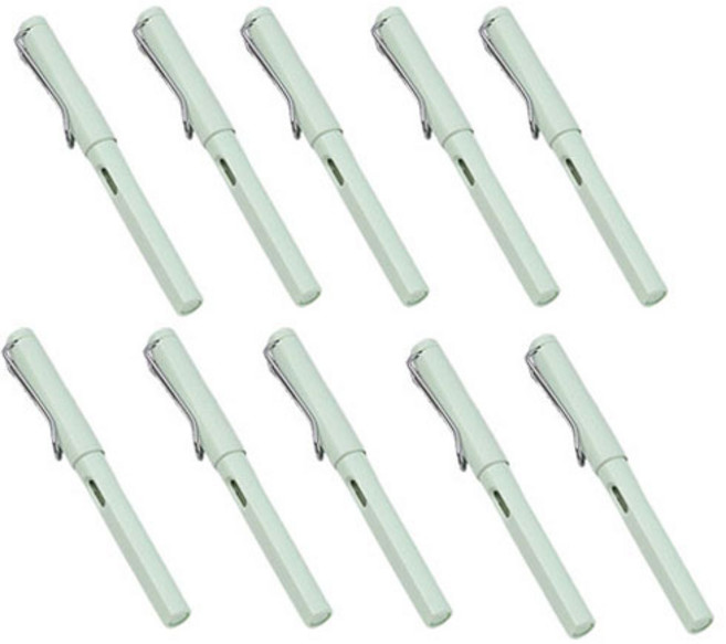 그래다다 학생용 마카롱 만년필 10p, EF, 그린