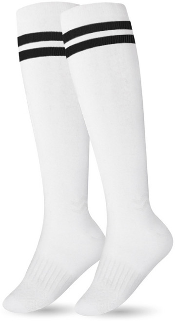 크로커다일 여성용 골프 리나 링글 니삭스 CD213, 화이트, 1세트