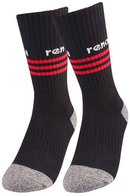 레노마 여성용 스포츠 등산 장목 양말 2족 세트 REW-24, 블랙, 1세트