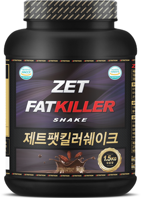 제트리션 제트팻킬러쉐이크 더블초코, 1.5kg, 1개