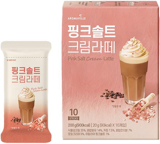 아로마빌커피 핑크솔트 크림라떼, 20g, 10개입, 1개