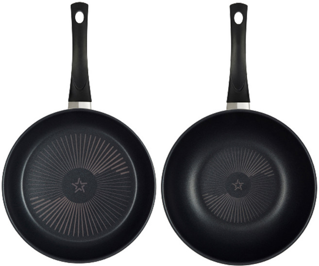 해피콜 뉴 컴포트 다이아몬드 후라이팬 세트 2개, 프라이팬 30cm + 궁중팬 30cm, 1세트