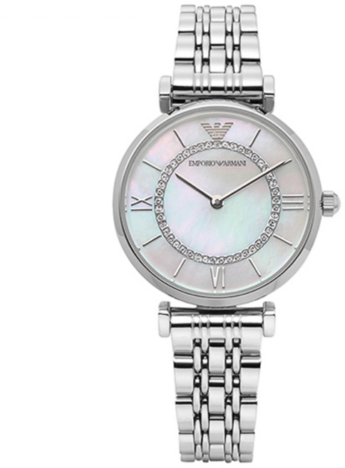 엠포리오아르마니 여성용 카파 쿼츠 자개 다이얼 메탈 시계 + 쇼핑백 AR11006