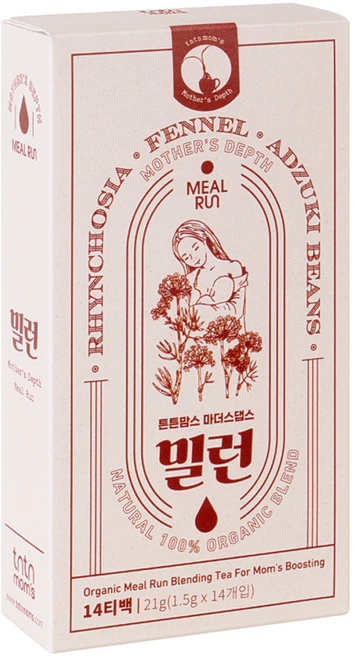 튼튼맘스 마더스댑스 밀런 14티백, 21g, 1개 - 쿠팡