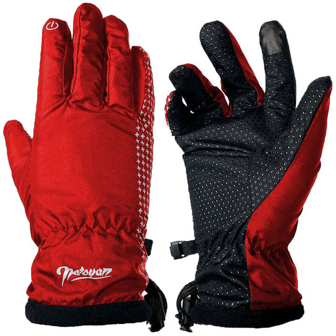 나토얀 스타라이트 방수 방풍 방한 터치장갑 양손착용, 레드, 1개