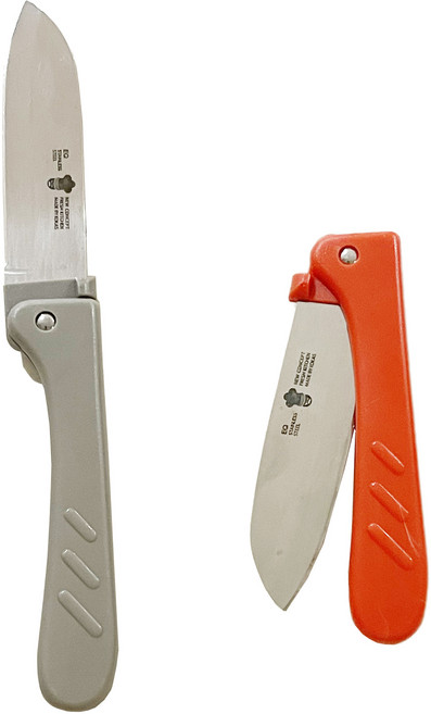 라쿠친 접이식 과도 2종 세트, 레드 + 그레이, 1세트