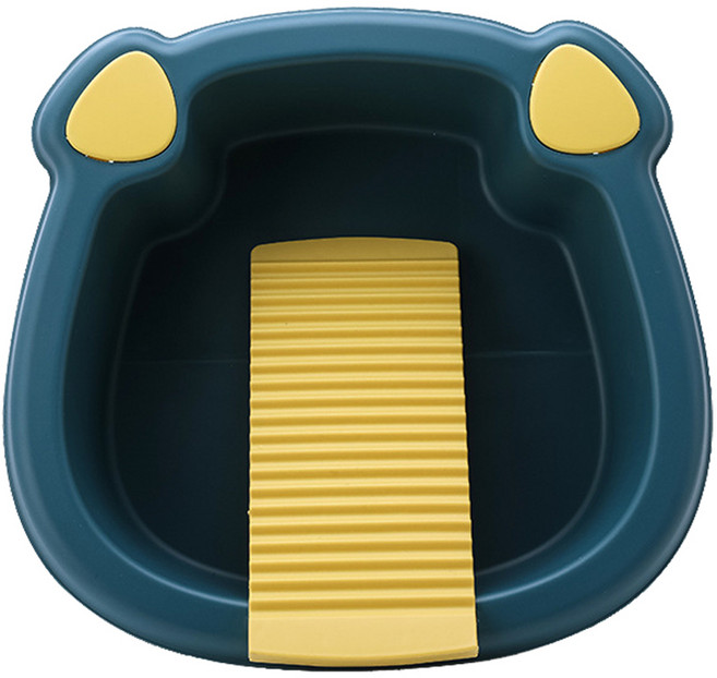 푸트로랩 투톤 분리 가능한 빨래판과 세수 대야, 1개, 그린베어