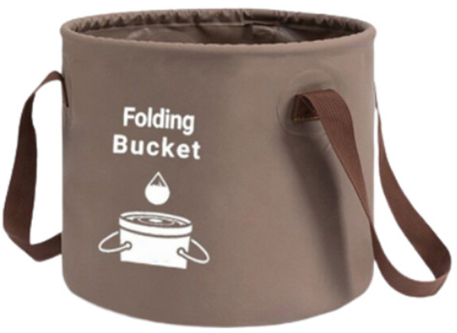 12라운드 캠핑용 설거지박스 대용량 접이식 물통, 코코아