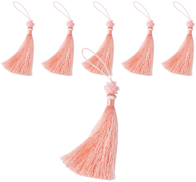 인디케이 단아한 매듭 태슬, 살구색, 6개