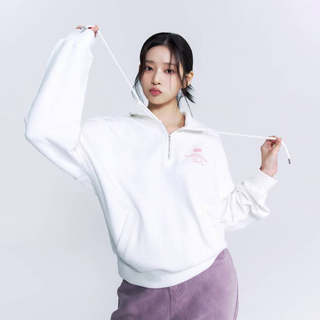 키르시 체리 아치 로고 하프 집업