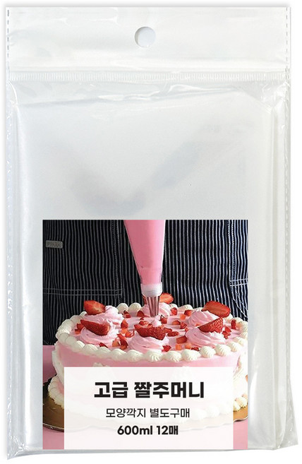 퀸스리빙 짤주머니 600ml 12p, 투명, 1개