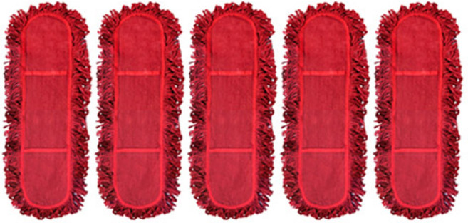 월드크린 리스킹 기름걸레 60cm, 적색, 5개