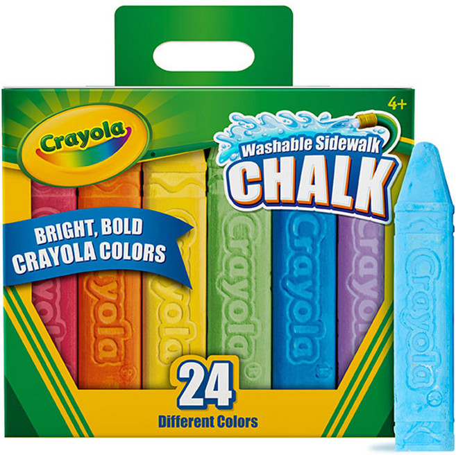 크레욜라 워셔블 수성 분필 야외용 536214, 24색, 24개