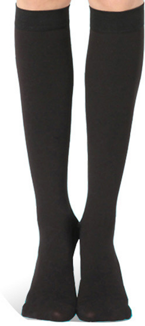 日常中筒壓力襪 二級壓力 黑色, 1組, 小腿/膝蓋型
