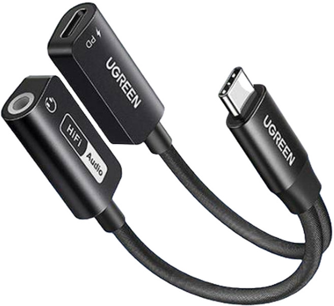 유그린 C타입 하이파이 Hi Res DAC 오디오 PD 충전 듀얼 젠더, 1개, CM721