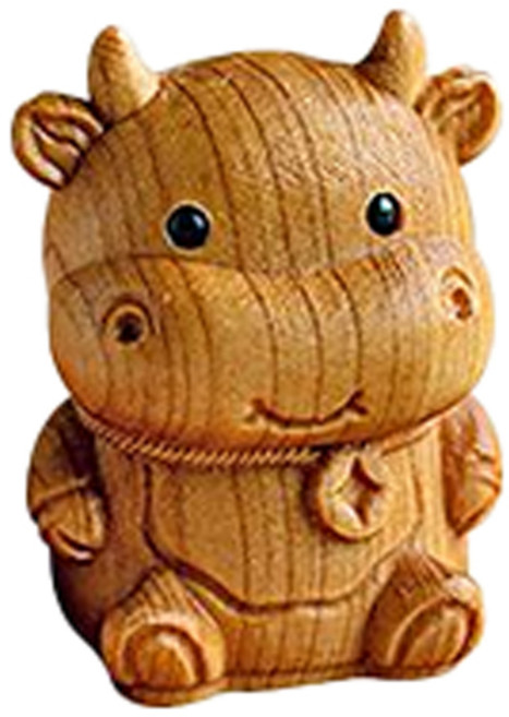 홈플로우 귀염뽀짝 큐트 십이간지 12지 동물 원목 조각상, 소