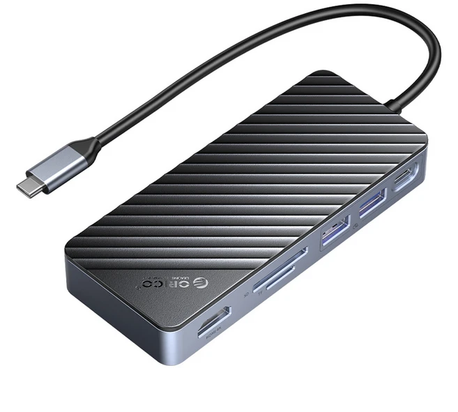 오리코 C타입 8 in 1 M.2 SATA & NVME SSD 겸용장착가능 USB3.2 PD100W SD&TF HDMI 멀티허브 OM28P-G2, 1개 - 쿠팡