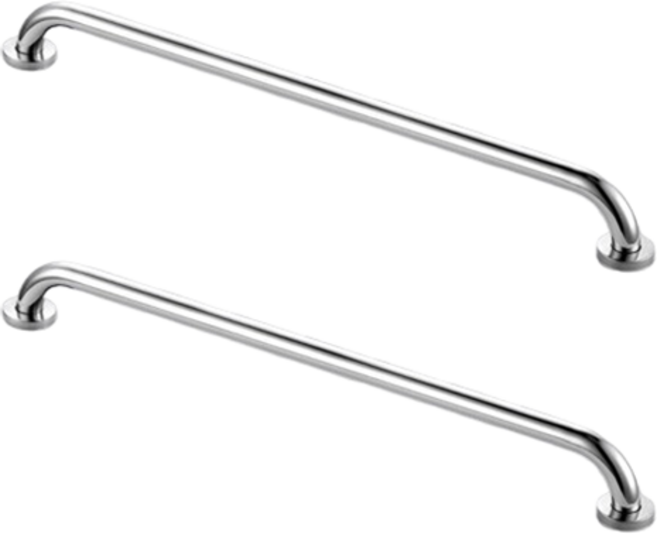 노인 욕실 안전바 50cm, 2개, 실버