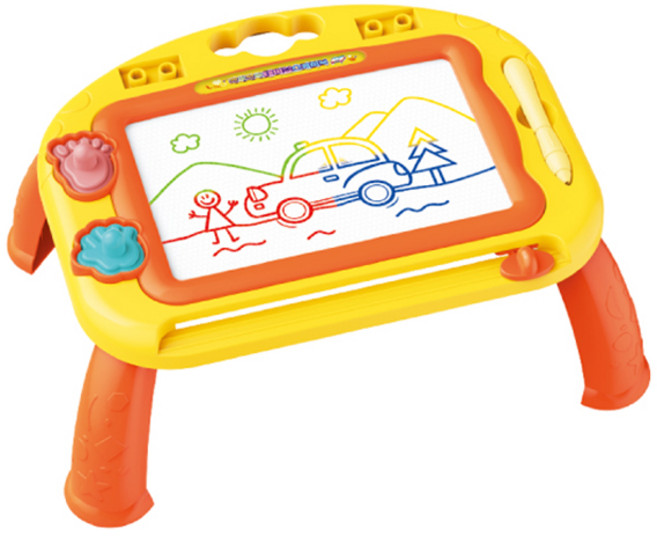 토이앤토이 쓱싹쓱싹 스터디 테이블 스케치북 세트, 옐로우, 1세트