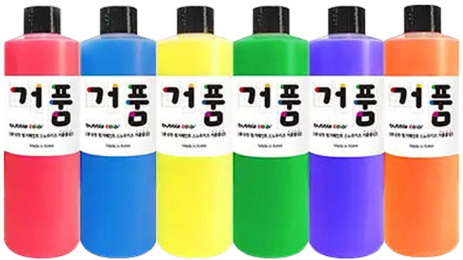 스노우키즈 거품물감 리필풀 세트, 250ml, 6색