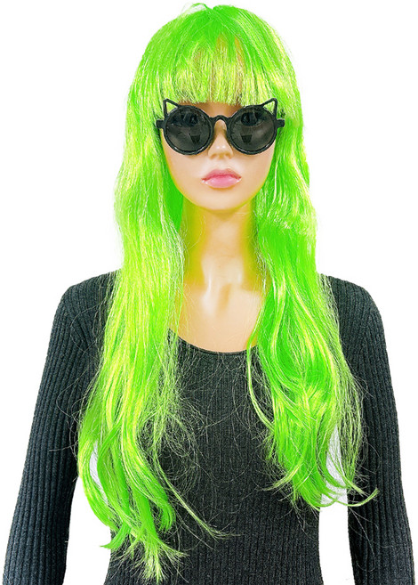 파티공구 롱 파티가발, 그린, 1개