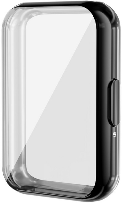 누아트 TPU 풀커버 스마트워치 케이스, 블랙, 1개