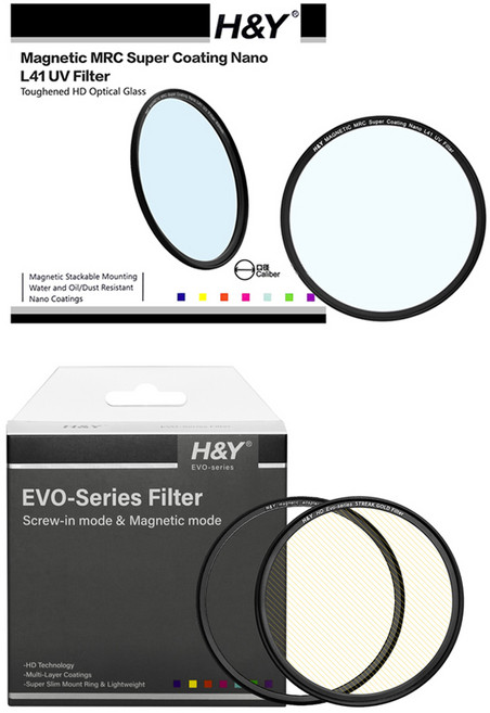 에이치앤와이 HD MRC Nano L41 + Streak-Gold 마그네틱 필터 세트 77mm, 1세트, L41 UV + Streak-Gold Kit (77mm)