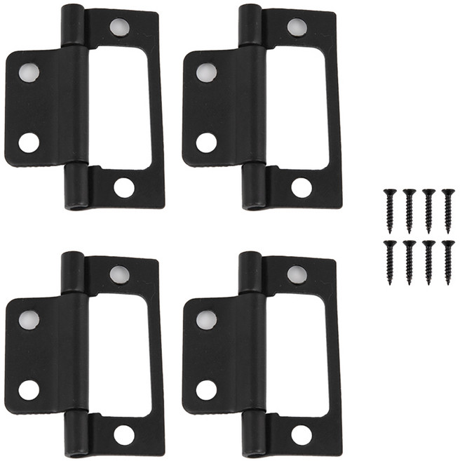 철물대장 가구 이지 경첩 블랙, 4개