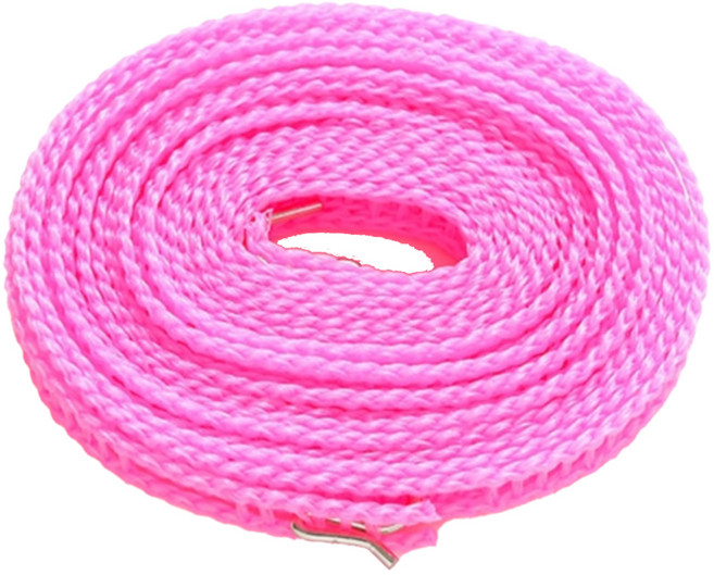 앞날앤 미끄럼방지 야외 캠핑 빨래줄 8m, 핑크, 1개