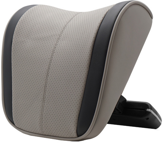 Fixx Leather 車用頭枕 雙色頸枕 支架 頸枕 頸部支撐, 1個, 香草米雙色