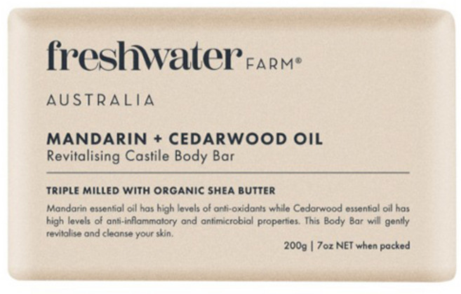 프레쉬워터팜 만다린 시더우드 오일 바디바, 200g, 1개