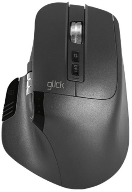 지클릭커 오피스프로 휠 버티컬 인체공학 충전식 무소음 유무선 마우스, G-CLIKER OFFICEPRO WHEELMASTER, 딥그레이 블랙