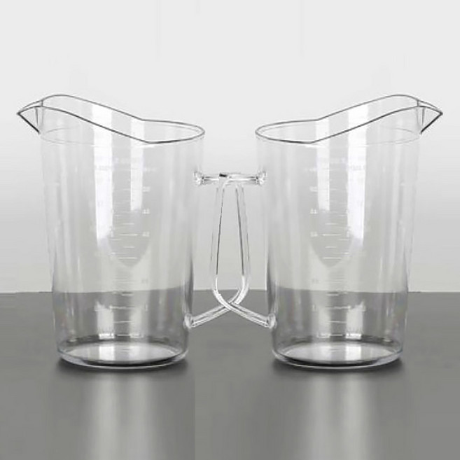 플라스틱 가벼운 계량컵, 투명, 500ml, 2개