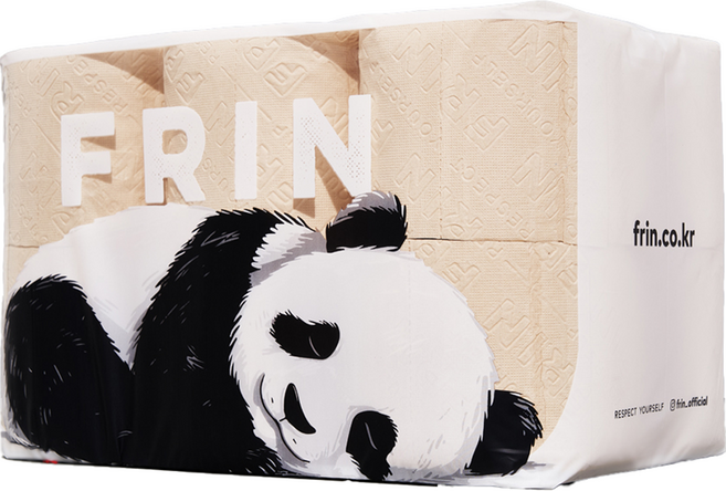 FRIN 먼지 줄인 대나무 천연펄프 3겹 화장지, 1세트, 12롤, 33m