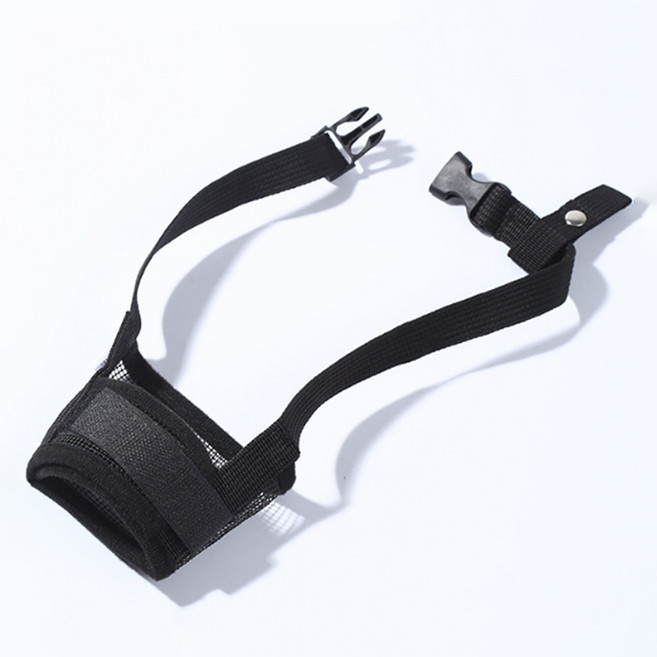 요런개 강아지 편안한 베이직 입마개 M, 01 블랙, 1개