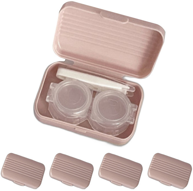 블랙트리 캐리어 렌즈 케이스, 라이트핑크, 5개