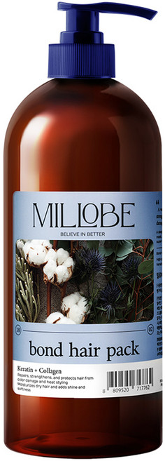 밀로베 본드 헤어팩, 1L, 1개