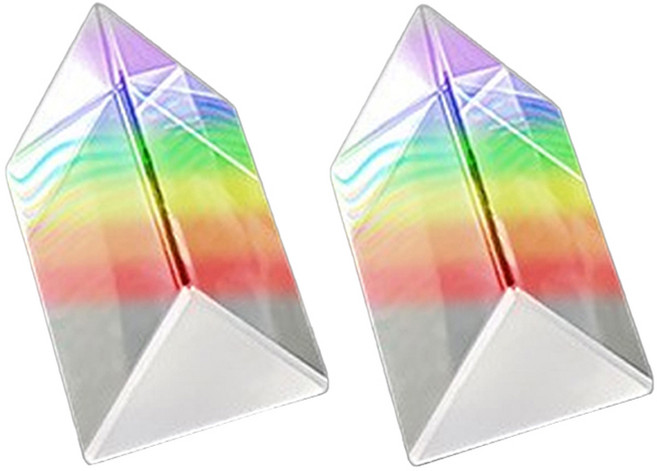 마다꾸미 고급형 삼각 프리즘 3 x 5 cm 2p, 투명(프리즘), 1세트