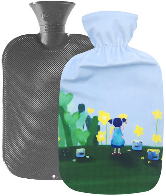 파쉬 양면빗살 보온물주머니 2L 랜덤발송 + 커버 세트, 1세트