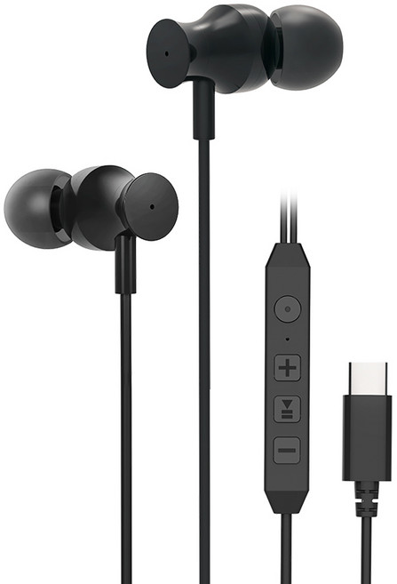 스마텍 ANC C타입 유선 이어폰, 블랙, STE-ANC300