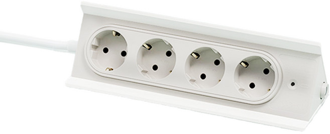 아이디투 아이디바 멀티탭 4구, 3m, 화이트, 1개