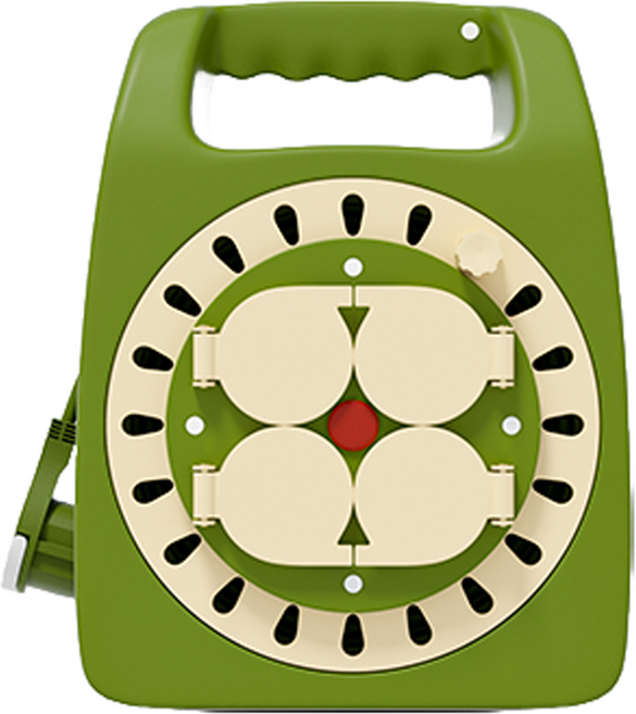 러그 베이직 캡형 코드릴 4구 LB-C20MMY PAX-KXGBP-10, 1개, 20m, 민트 옐로우