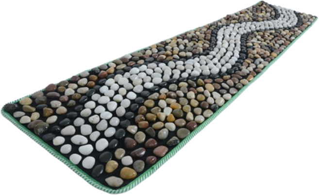 조약돌 발지압 마사지 매트 자갈 카펫 중형, 혼합색상, 1개