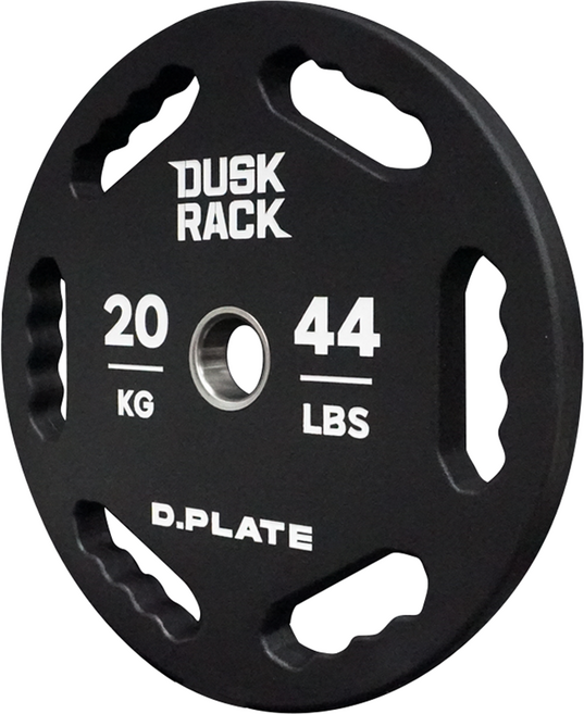 더스크랙 D plate 바벨 pev 중량 원판, 20kg, 1개, 무광블랙