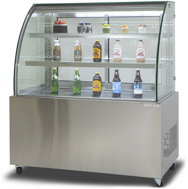 BELLE 프리미엄 쇼케이스 라운드 뒷문형 실버 방문설치, JRB-900S(실버)