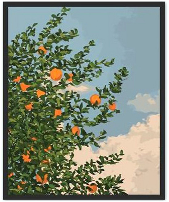 아이두일상취미 DIY 명화그리기 세트 40 x 50 cm, 귤나무, 1세트