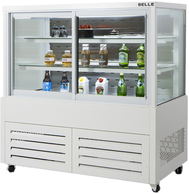 BELLE 프리미엄 쇼케이스 사각 앞문형 화이트 방문설치, JSF-900W