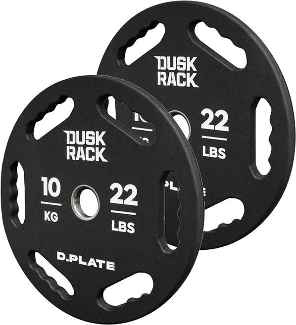 더스크랙 D plate 바벨 pev 중량 원판, 10kg, 2개, 무광블랙